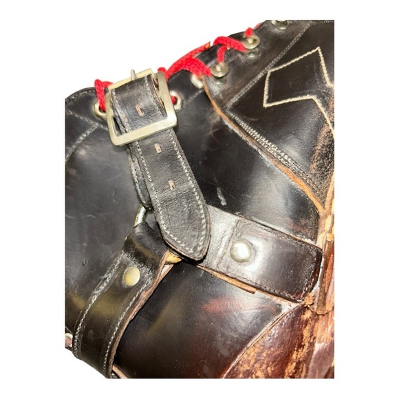 Original Chippewa ski leather boots  UNION STAMPED VINTAGE black/brown size 10.5 - Picture 12 of 15
